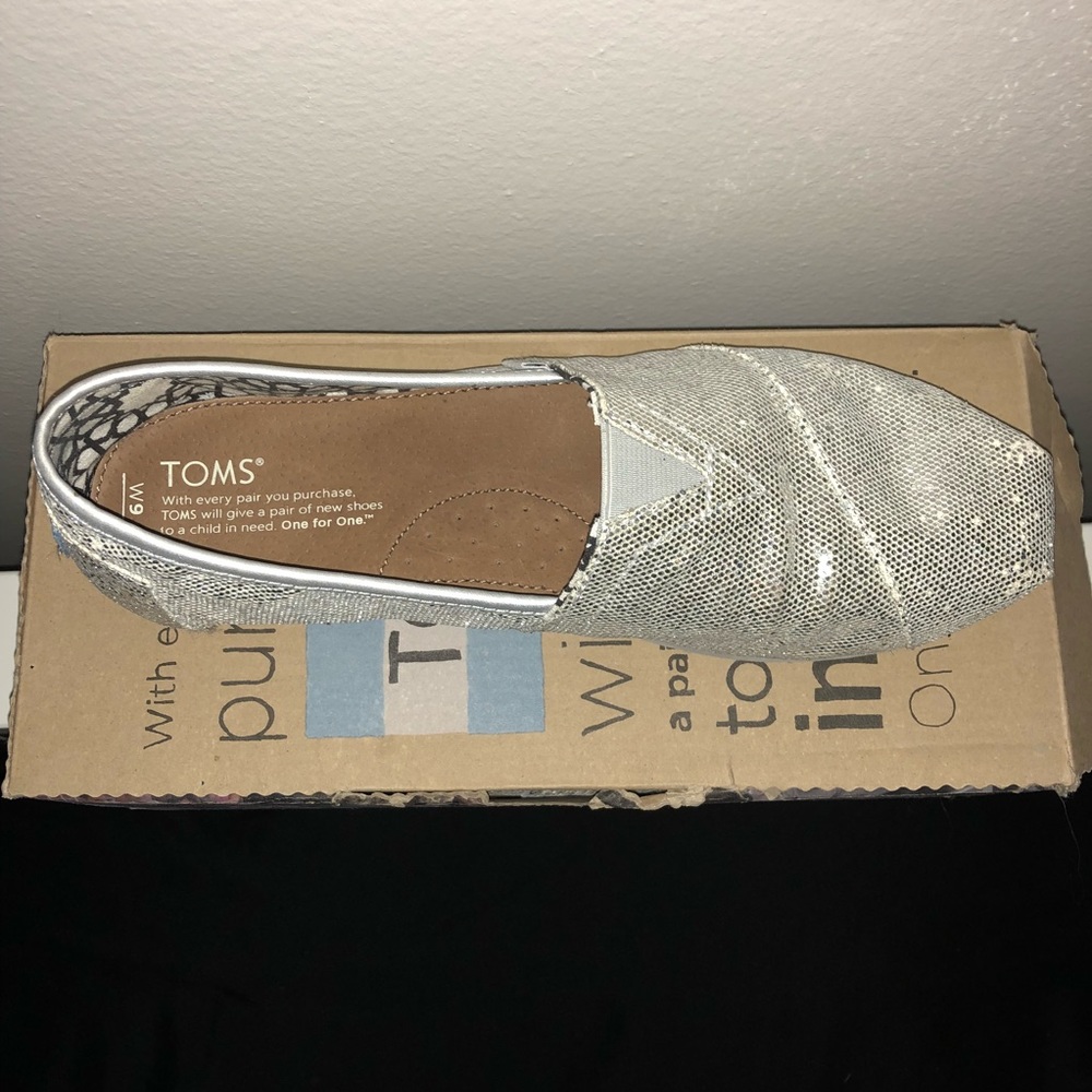 Silver Sparkle Toms
